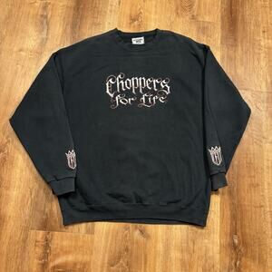Vintage Choppers For Life Crewneck Sweatshirt Mens XL 90s West Coast Jesse James